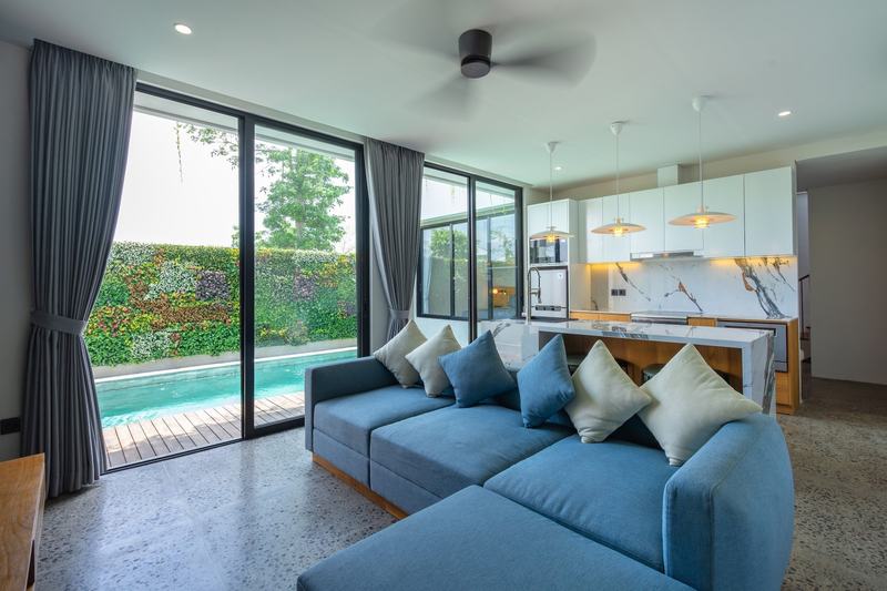 Two-bedroom villa in west Ungasan: kitchen island