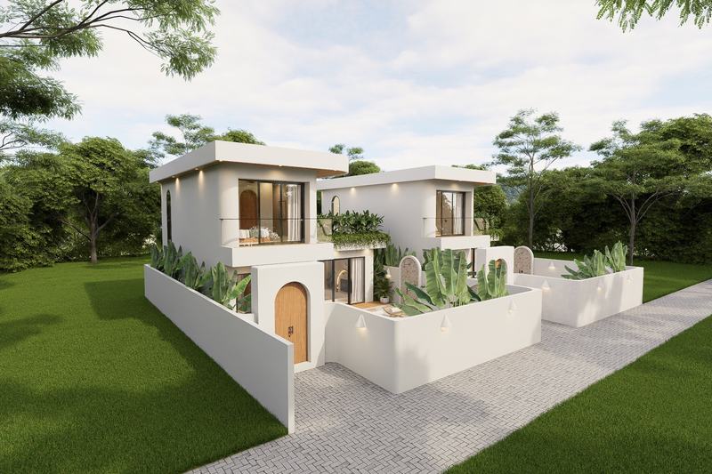 White Sand Villas: a villa seen from the garden