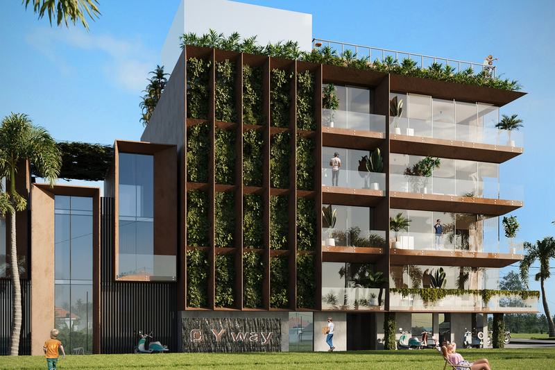 Y-WAY: green balconies along the facade