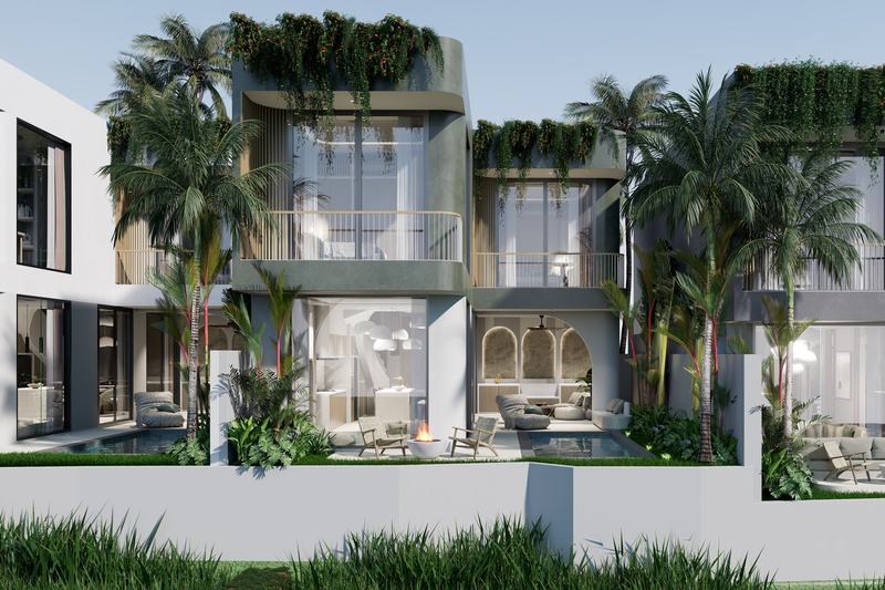 Zamaya: villa front with its own pool and terrace