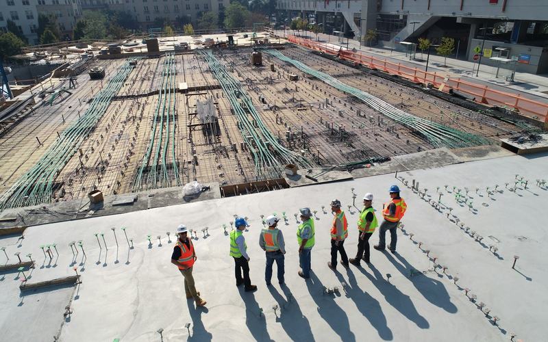 Rise Real Bali team on a construction site
