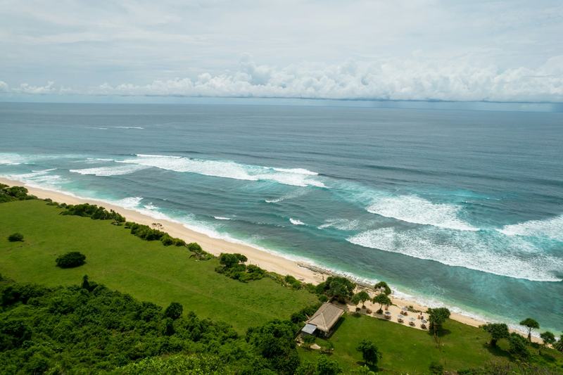 Bali coastline from the air